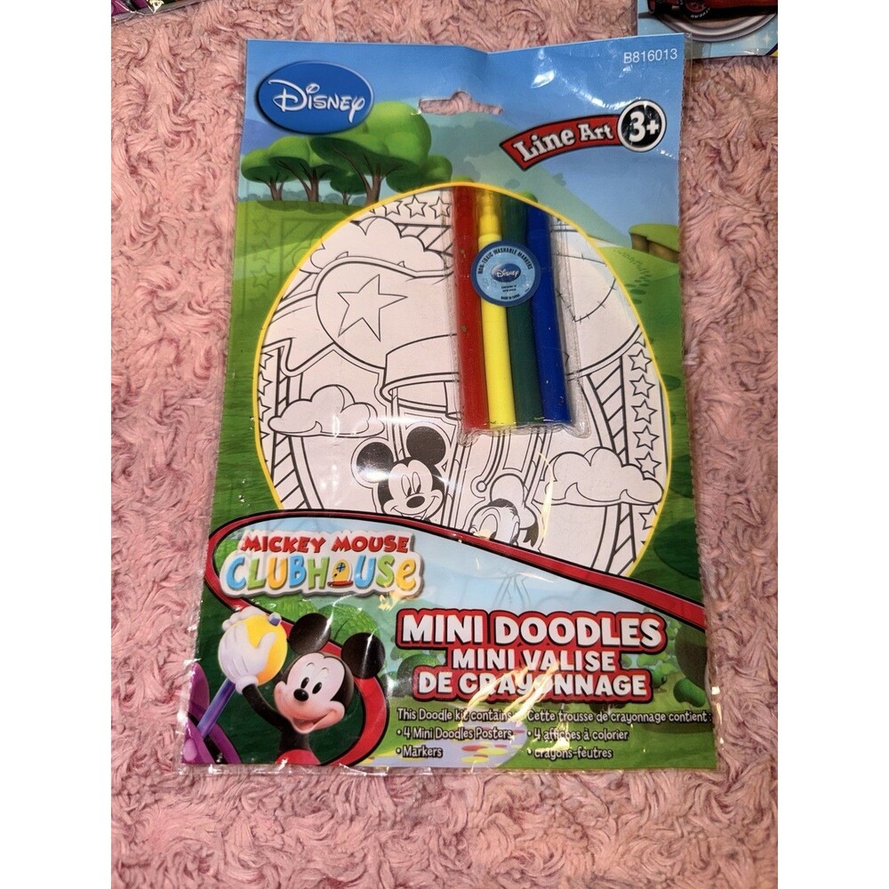 Disney Mickey Mouse Clubhouse Mini Doodles (4) w/ Markers Donald Color